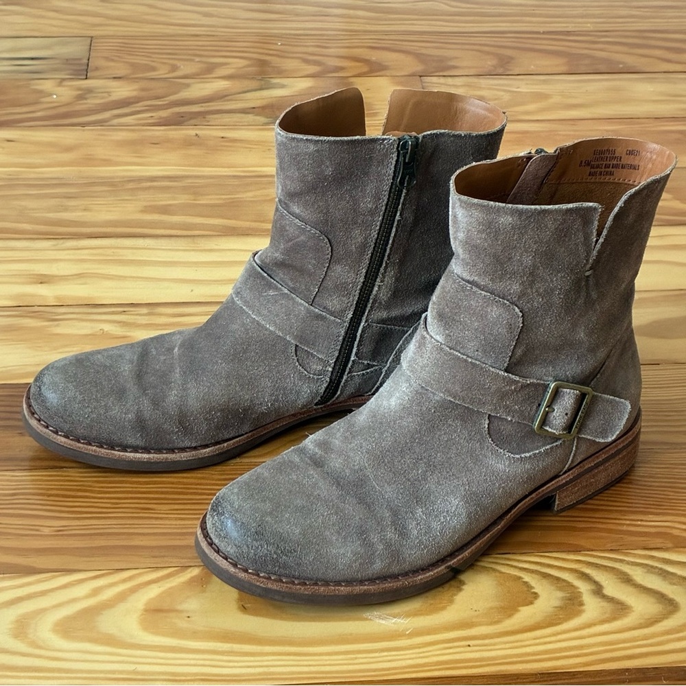 Kork-Ease Suede Leather Kennedy Engineer Boots Size 8.5